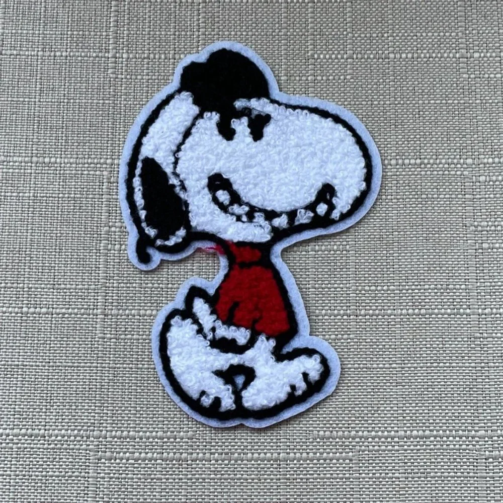 Iron on Patches for Jacket Jeans Clothes Art Snoopy Embroidery Patch Lot of 2